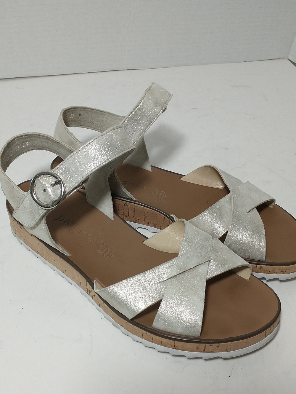 LIKE NEW Paul Green Christine Strappy Metallic Sandal, Size 8.5, Beach
